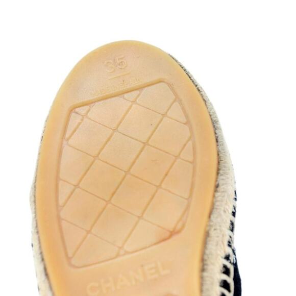 Chanel Espadrille 35 Stitch Canvas Cc Cap Toe Flats CC-0426N-0121 - Picture 11 of 11